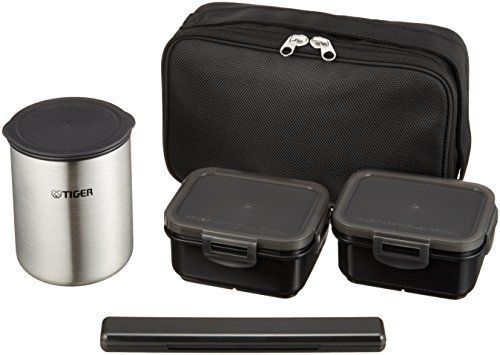 弁当箱 単品 タイガー 魔法瓶 保温 弁当箱 ステンレス ランチ ジャー 茶碗 約 1.5 杯分 ブラック LWY-R030-K Tiger