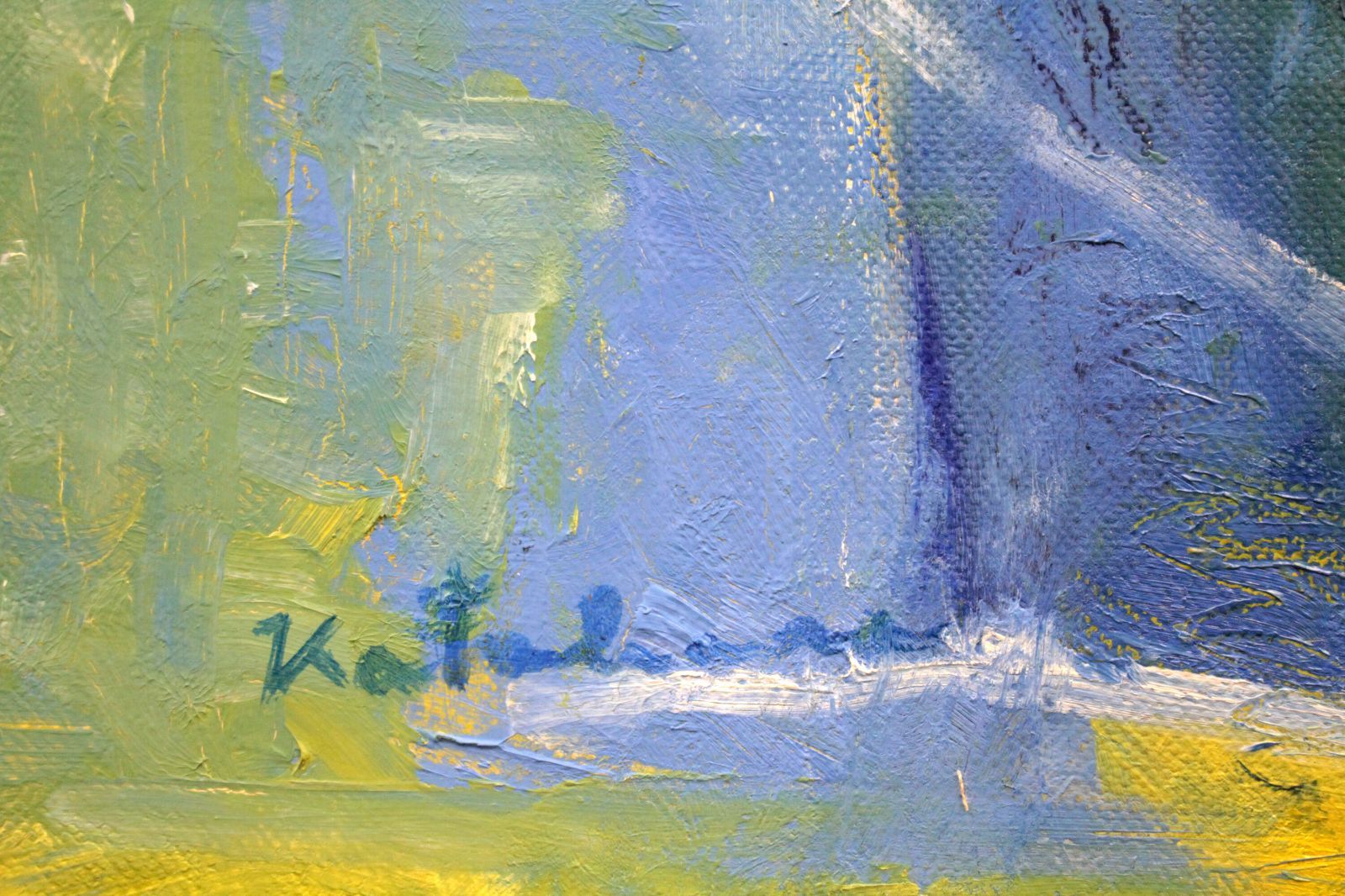 片原早苗『5月へ』油彩画【真作保証】 絵画