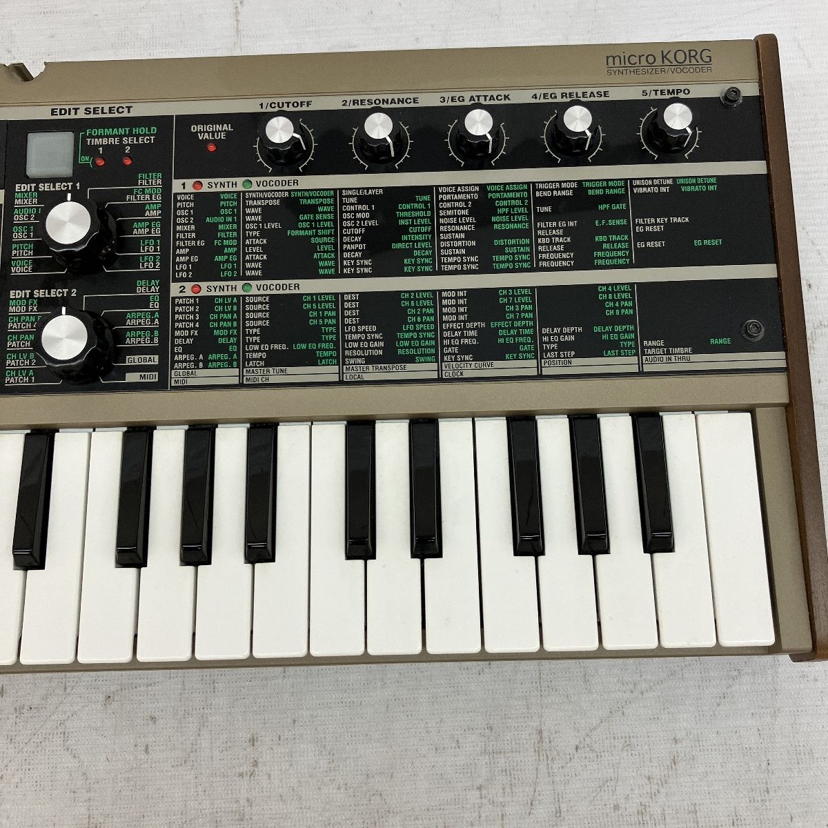KORG micro KORG SYNTHESIZER/VOCODER シンセサイザー ミニ鍵盤 37鍵