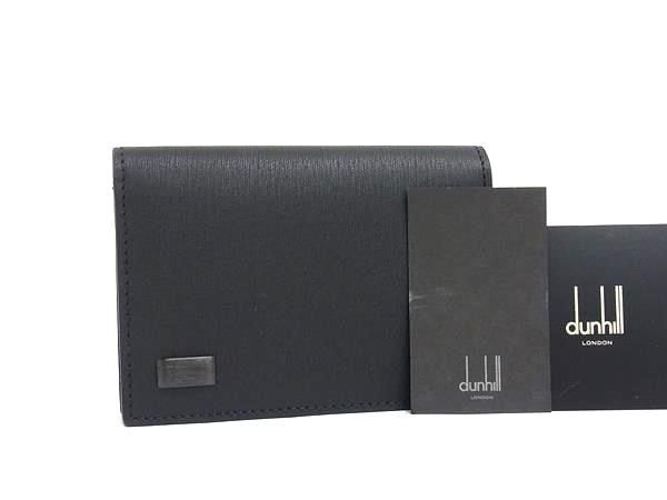 ♥ dunhill ダンヒル サイドカー レザー カードケース カード入れ 名刺入れ メンズ ブラック系 FR4268