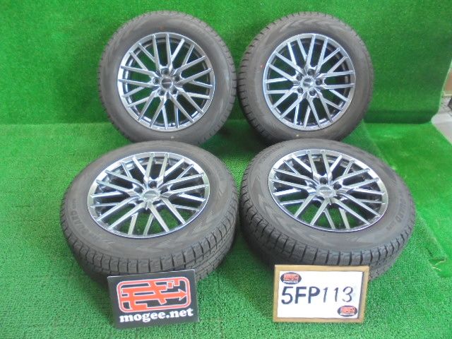 5FP113 AAP バリ山 製 235 60R18 ヨコハマ iceGUARD G075 スタッドレス 14ミリボルト対応 アルミホイールセット 現行NX