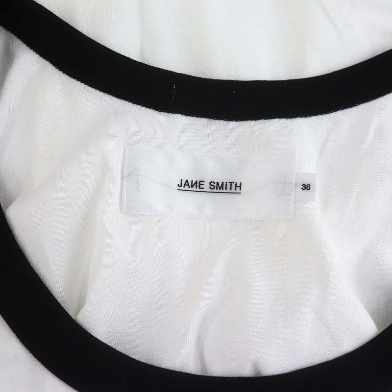 ジェーンスミス JANESMITH 24SS COTTON MULTI WAY TANK TOP タンクトップ カットソー ノースリーブ 36 白 ホワイト 黒 ブラック ジェーンスミス JANESMITH 24SS COTTON MULTI WAY TANK TOP