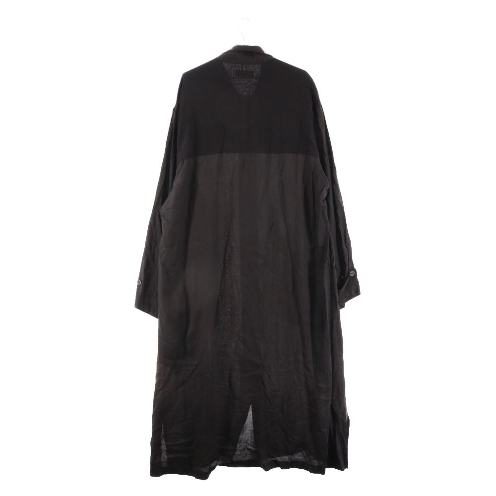 B yohji yamamoto レーヨンブラックロングブラウス yohji yamamoto - Yohji Yamamoto [HN-B49-231 / BSヨークロング