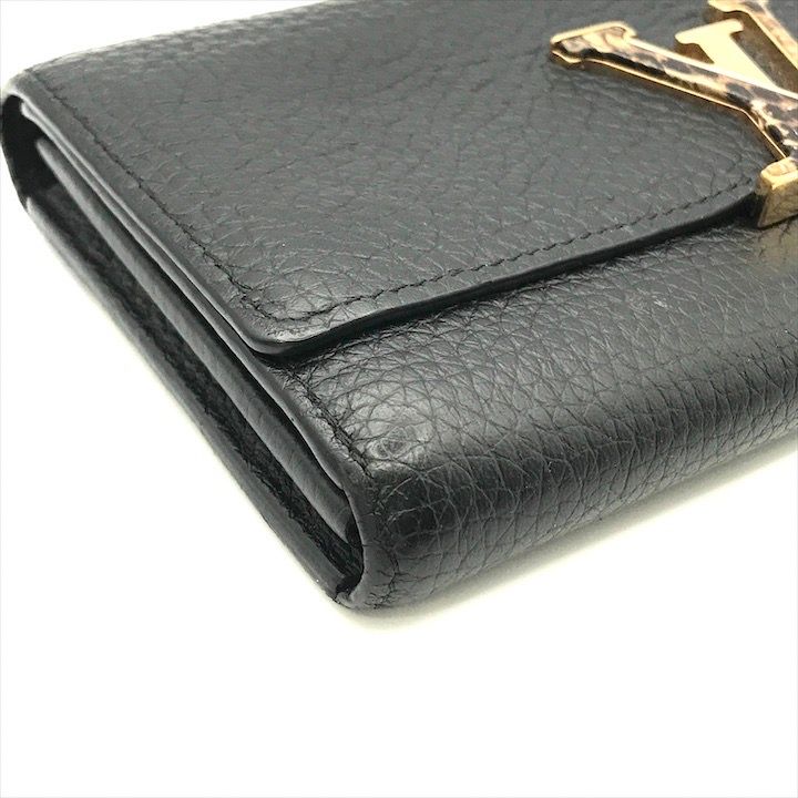 良品 LOUIS VUITTON ポルトフォイユ カプシーヌ パイソン 長財布