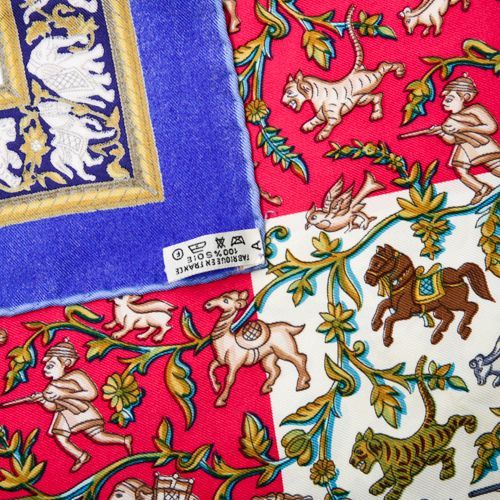 【美品】HERMES エルメス カレ90 シルク スカーフ インドの狩猟 美品 HERMES エルメス カレ90 インドの狩猟 CHASSE EN INDE