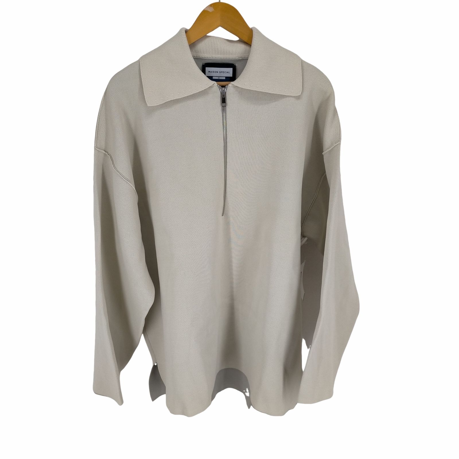 メゾンスペシャル MAISON SPECIAL 22AW ダブルフェイスハーフジップ