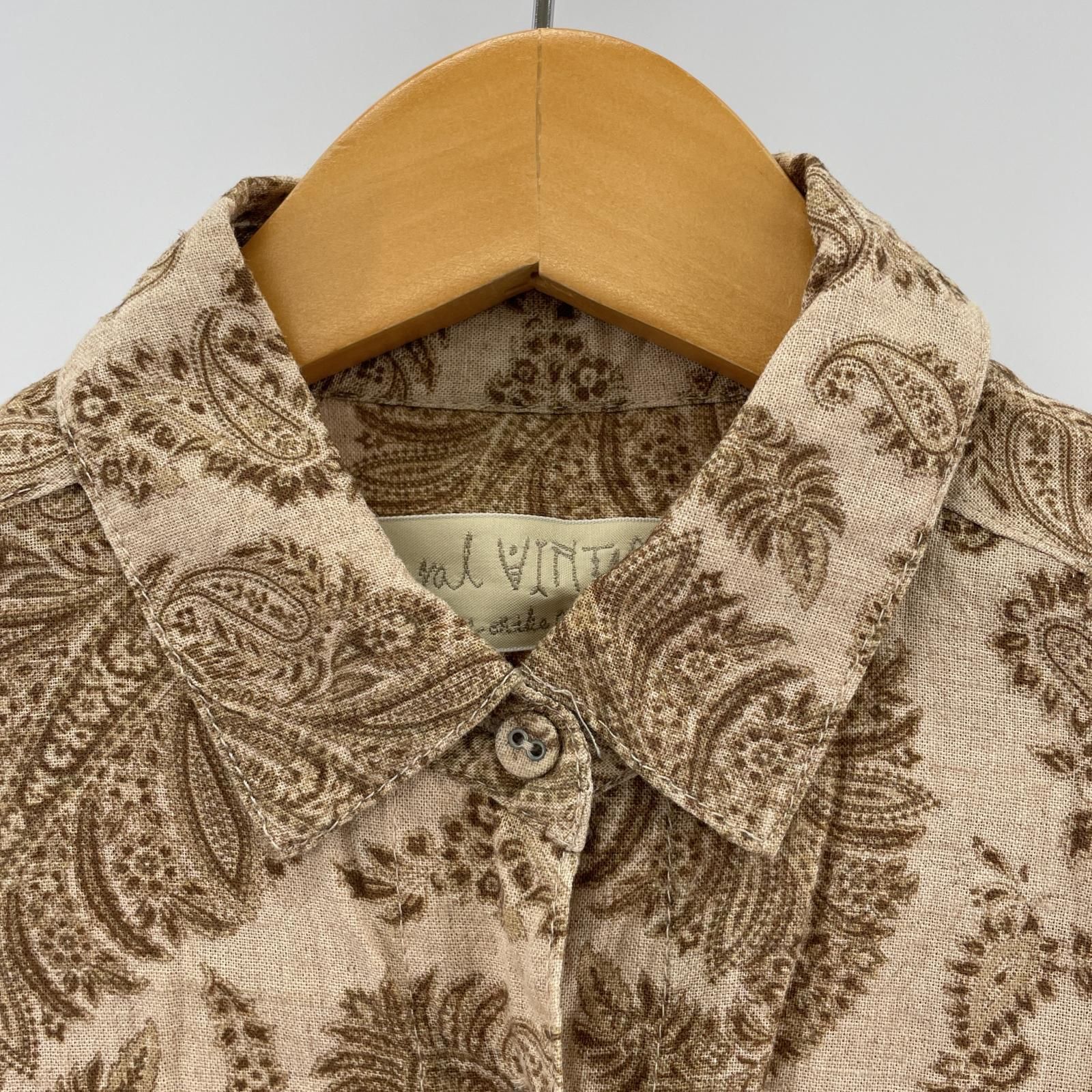 NATURAL VINTAGE GOAナチュラルビンテージゴア ペイズリー柄半袖シャツ 