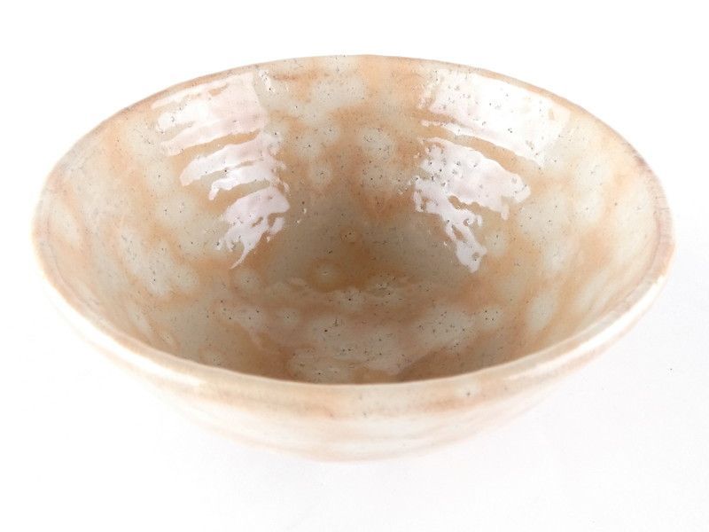 清宮】山根清玩 造「萩茶碗」共箱 幅 約13.3cm 高さ 約7.8cm 茶道具