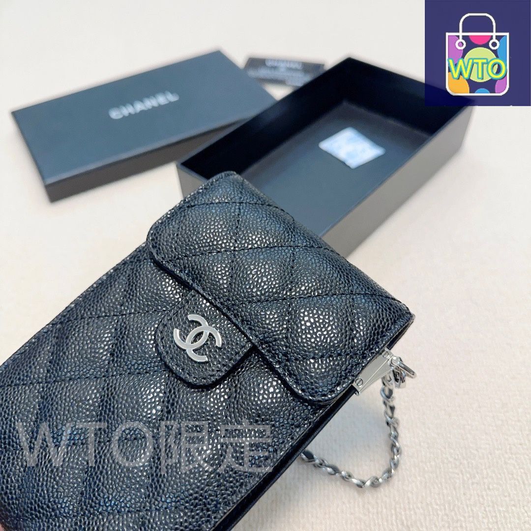 今日特価】Chanel シャネル 多機能手機ポーチ 羊皮に刺繍を施し