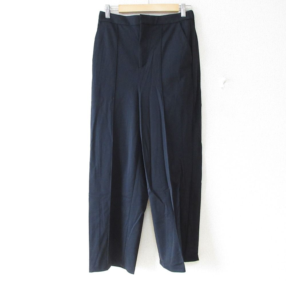 ♥ MACKINTOSH マッキントッシュ ピーチスキンジャージワイドパンツ スラックス G7R15266 大きいサイズ 44 ネイビー レディース 古着