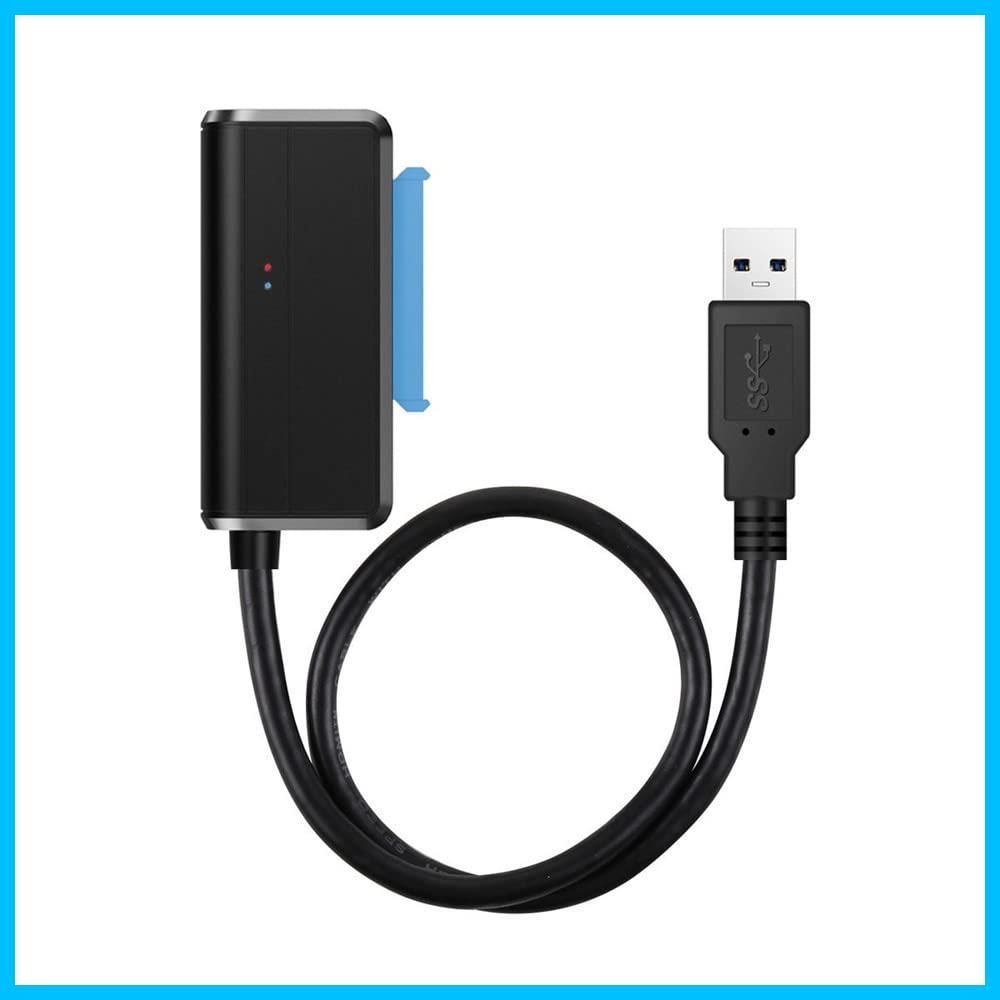 新着商品 XiwaiUSB3.0-デスクトップラップトップ用2.5インチ3.5インチハードディスクドライブSSD用の角度付きSATA22ピンアダプタケーブル