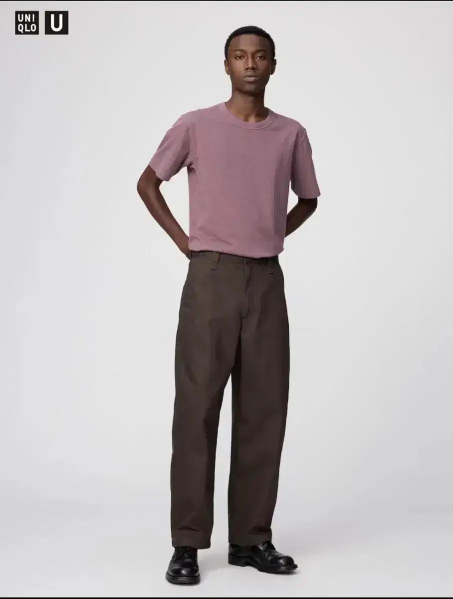 OG ユニクロ u ワイドフィット チノ 85 サイズ 39 ダークブラウン