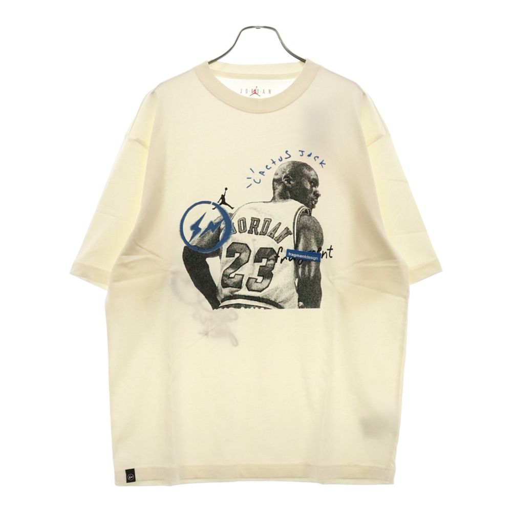 NIKE (ナイキ) ×Fragment Design ×Travis Scott Cactus Jack Tee フラグメントデザイントラヴィススコット  カクタス ジャック 半袖Tシャツカットソー アイボリー DJ0619-133 - メルカリ