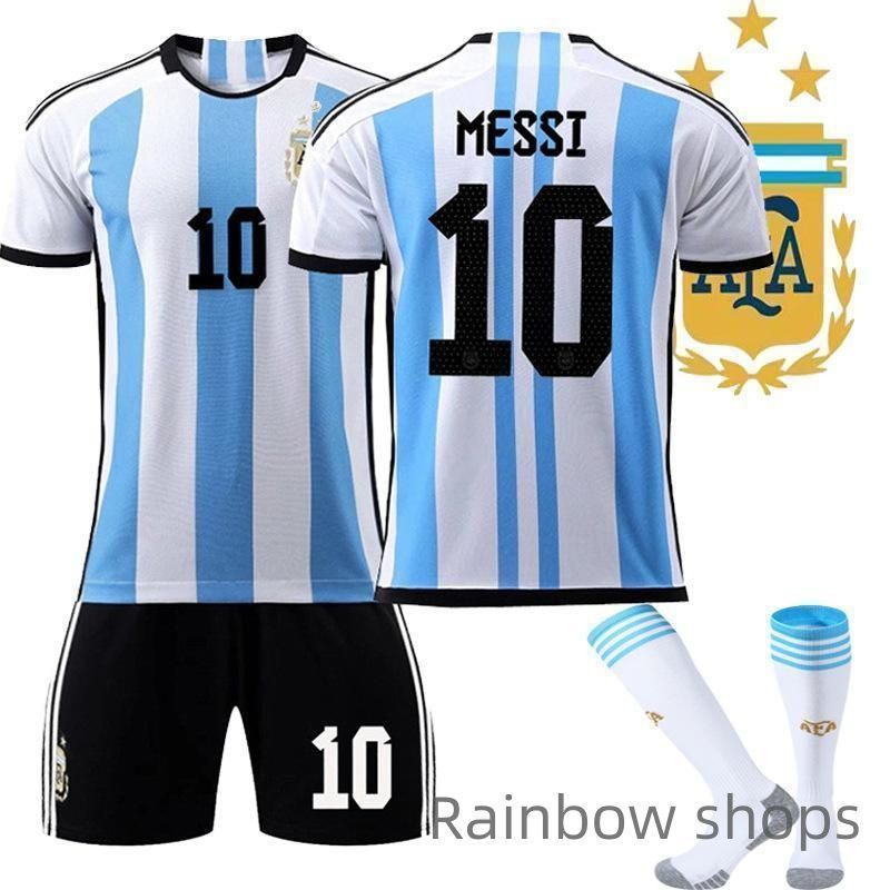 サッカーユニフォーム　3点　未使用 新品未使用】アルゼンチン代表 2022年ワールドカップ優勝 ホーム