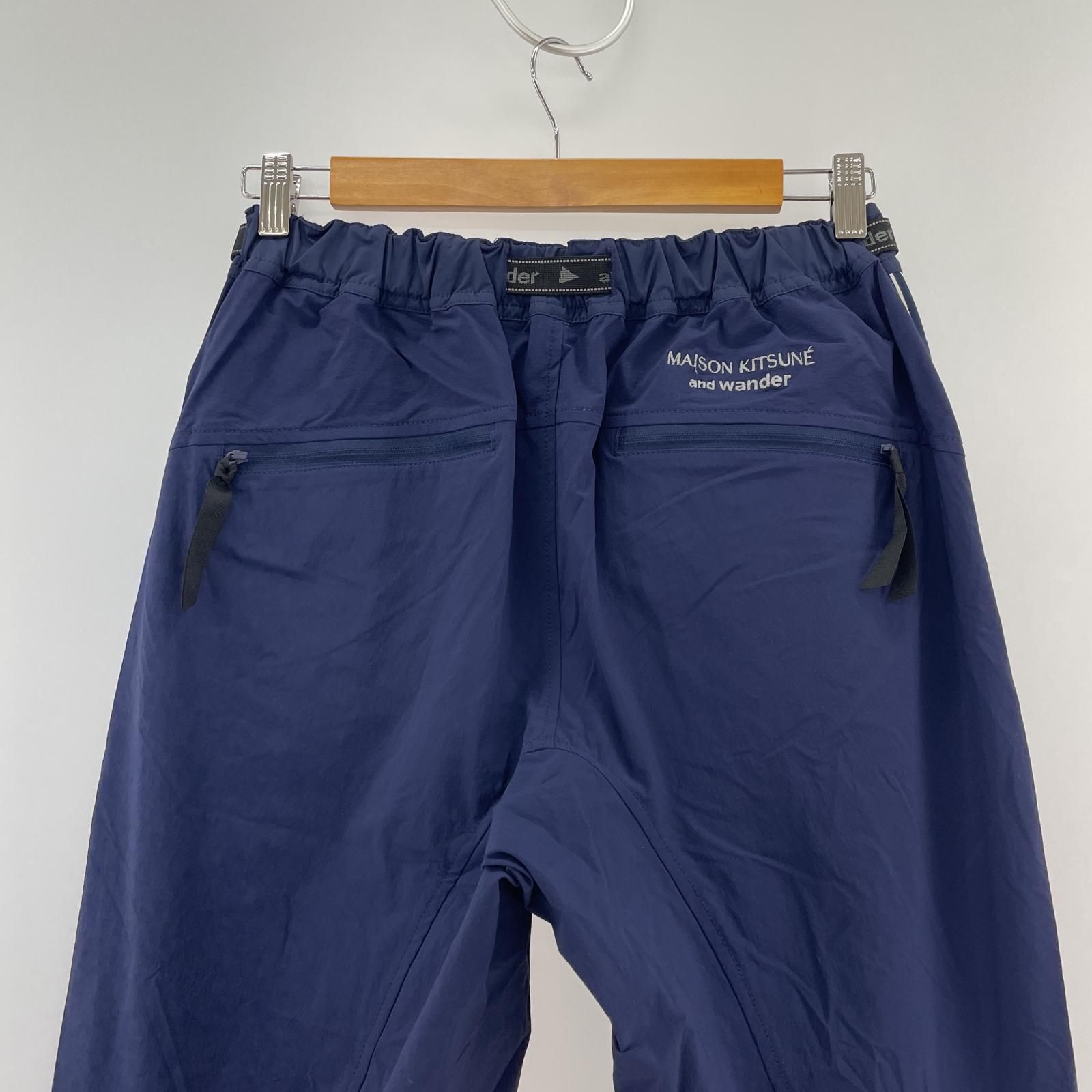 MAISON KITSUNÉ ネイビー ナイロンパンツ