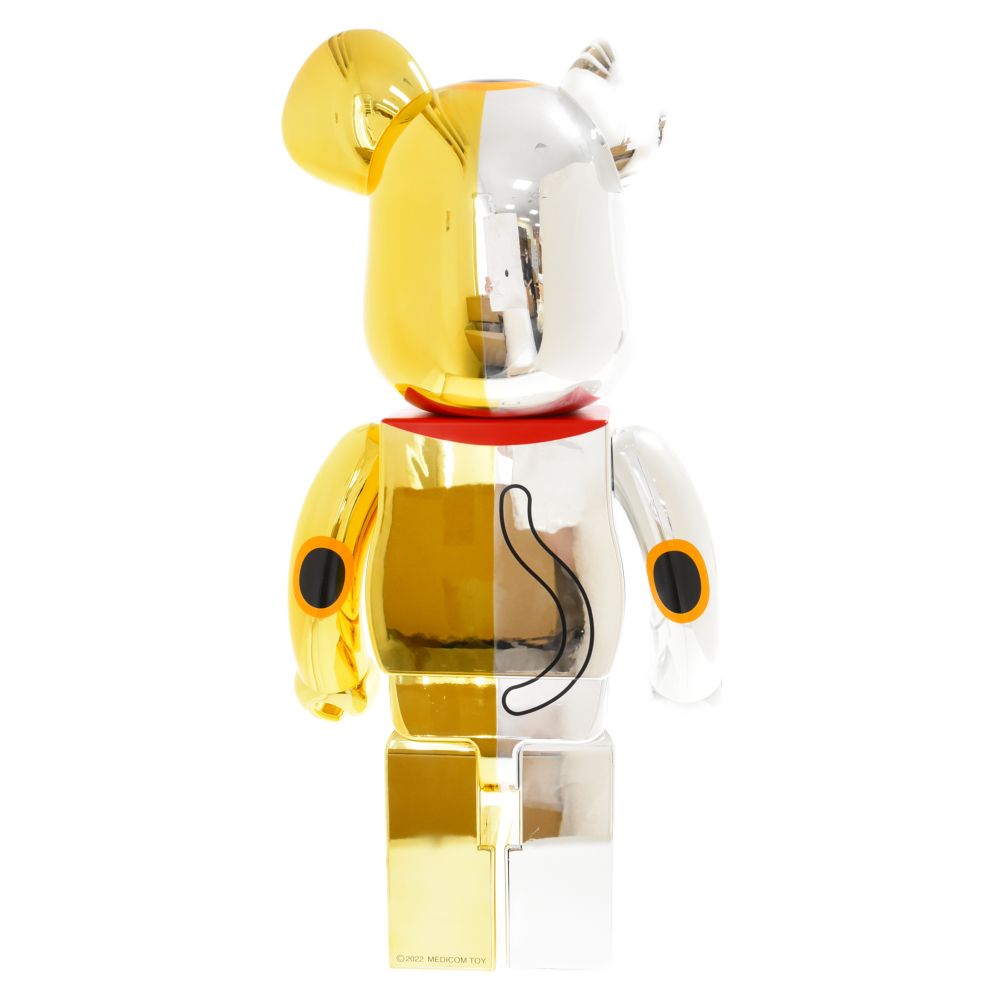 BE@RBRICK 招き猫 開運 銀×千万両 遅 金 1000％