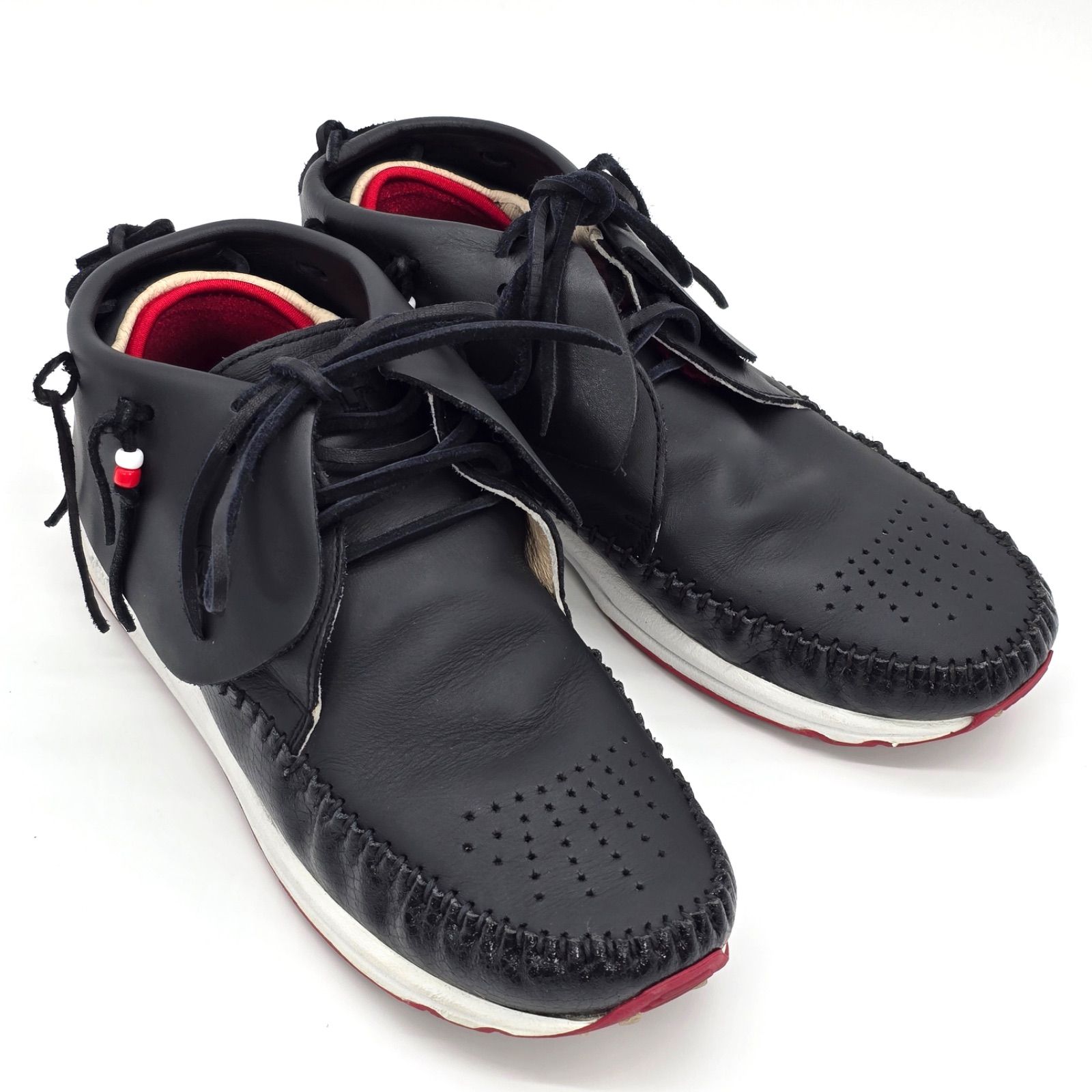 2274 visvim fbt レザー モカシンスニーカー ブラック US8 visvim ヴィズヴィム FBT モカシンシューズ スニーカーUS WMNS 7