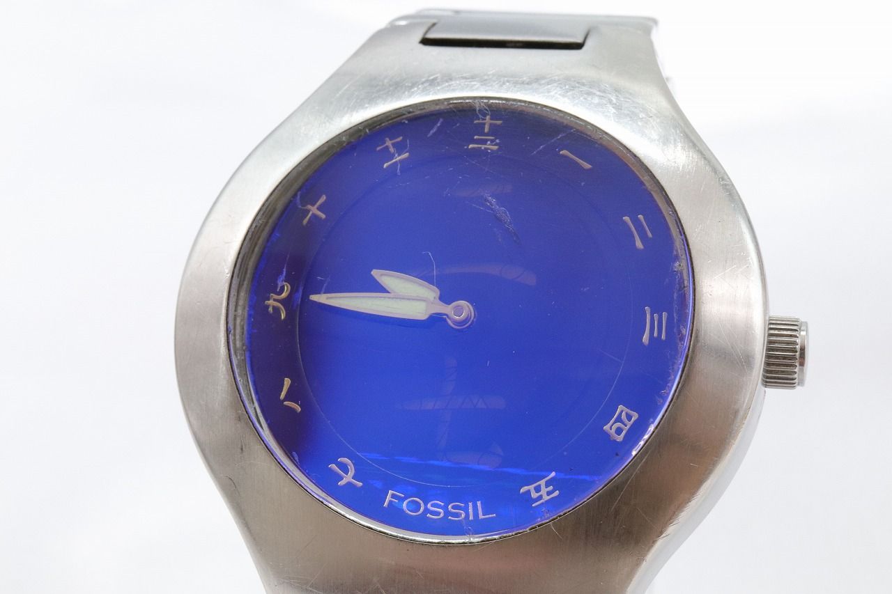 W27-88】レア 電池交換済 FOSSIL フォッシル 漢数字 腕時計 - メルカリ