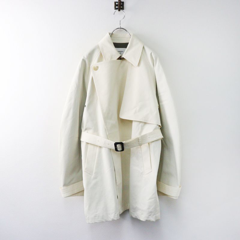 アメリ AMERI MANTECO CLASSY TRENCH JACKET マンテコ クラシー トレンチ ジャケット M|アイボリー 羽織り 2400014480450