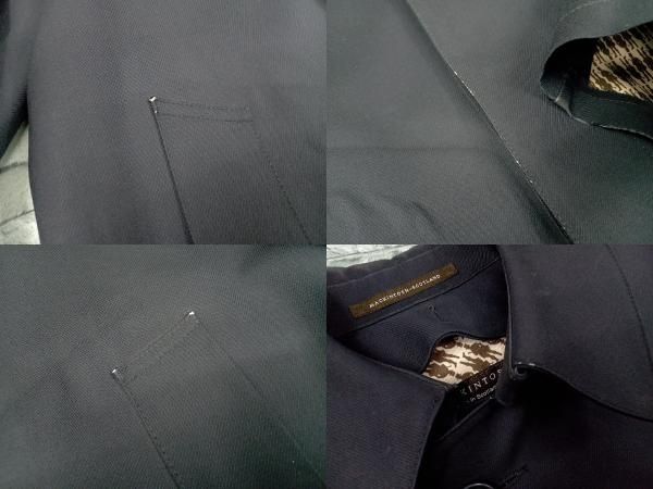 MACKINTOSH/ステンカラーコート/ゴム引きウール/裏地シルク/裏地総柄