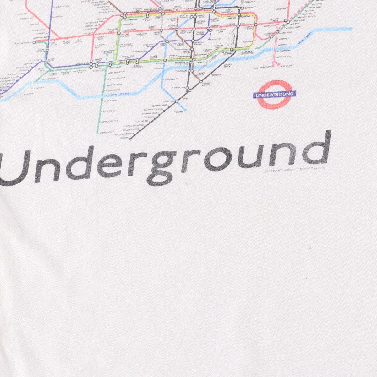 古着 LONDON UNDERGROUND ロンドン地下鉄 アドバタイジングTシャツ レディースS相当 ヴィンテージ /eaa549040 古着 LONDON UNDERGROUND ロンドン地下鉄 アドバタイジングT