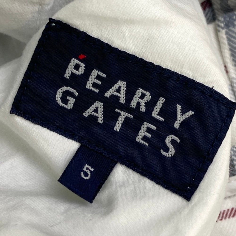 サイズ：5 PEARLY GATES パーリーゲイツ  ストレッチパンツ チェック柄 グレー系 [240101445690] ゴルフウェア メンズ ストスト PEARLY GATES(パーリーゲイツ) パンツ｜中古ゴルフウェア通販