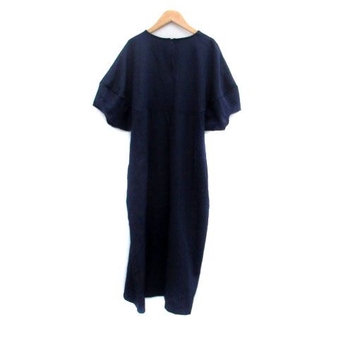 MORABITO モラビト ロングワンピース ネイビー モラビト MORABITO ワンピース ラウンドネック 半袖 ロング丈 F