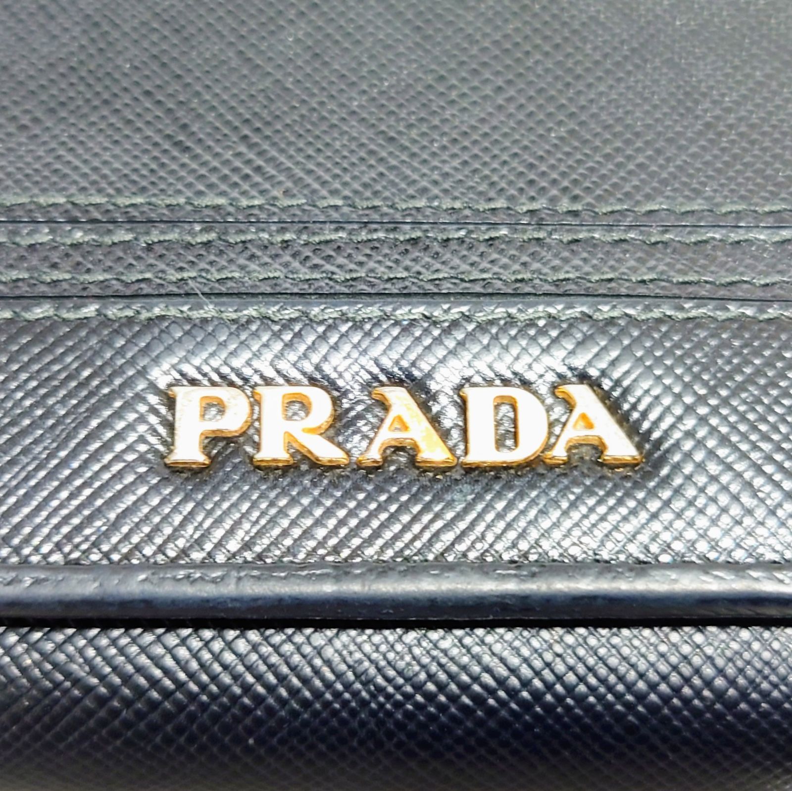 送料無料 正規品 PRADA プラダ フラップ 長財布 ブラック 黒 レザー