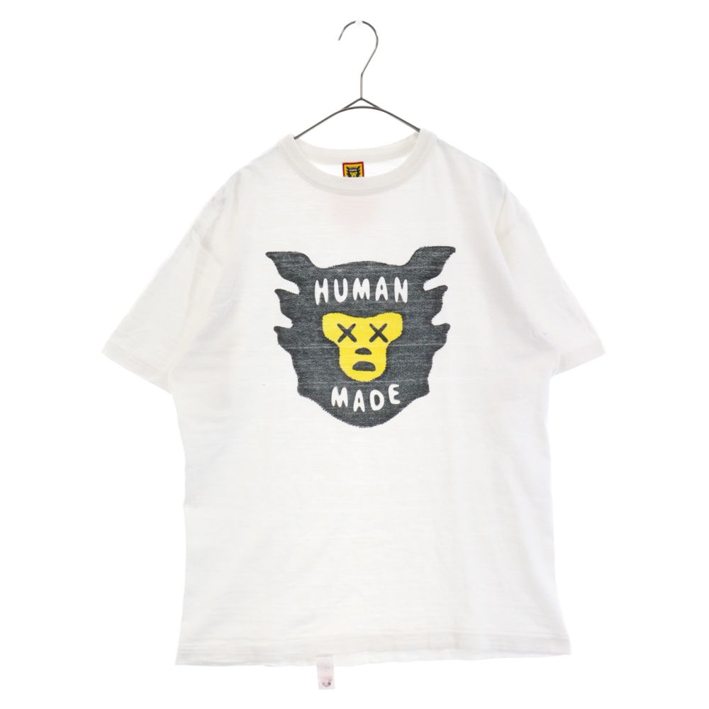 HUMAN MADE ヒューマンメイド 21SS×KAWS T-SHIRT #1 カウズ フェイスロゴ半袖Tシャツ ホワイト