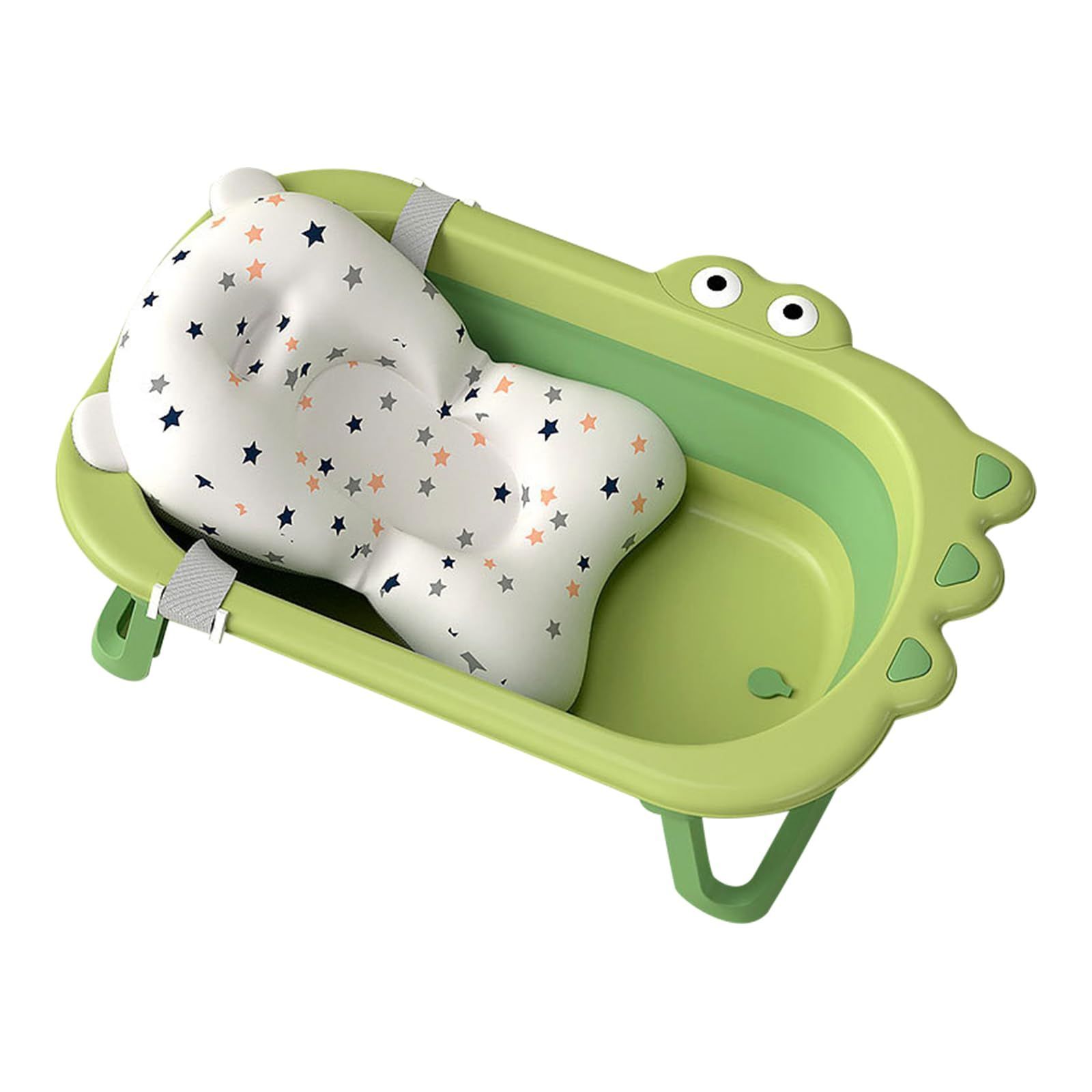 新着商品 新生児 赤ちゃん用風呂桶 子供 キッズ バスチェア コンパクト ベビーバスダブ 家庭用 収納便利 浴槽 滑り止め ベビーバス 省スペース ベビー用品 折りたたみ式 バスクッション付き Aikenn 沐浴