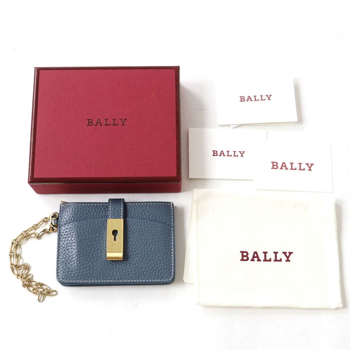 極美品◎イタリア製 22年購入 BALLY バリー AVA W.T レザー カード