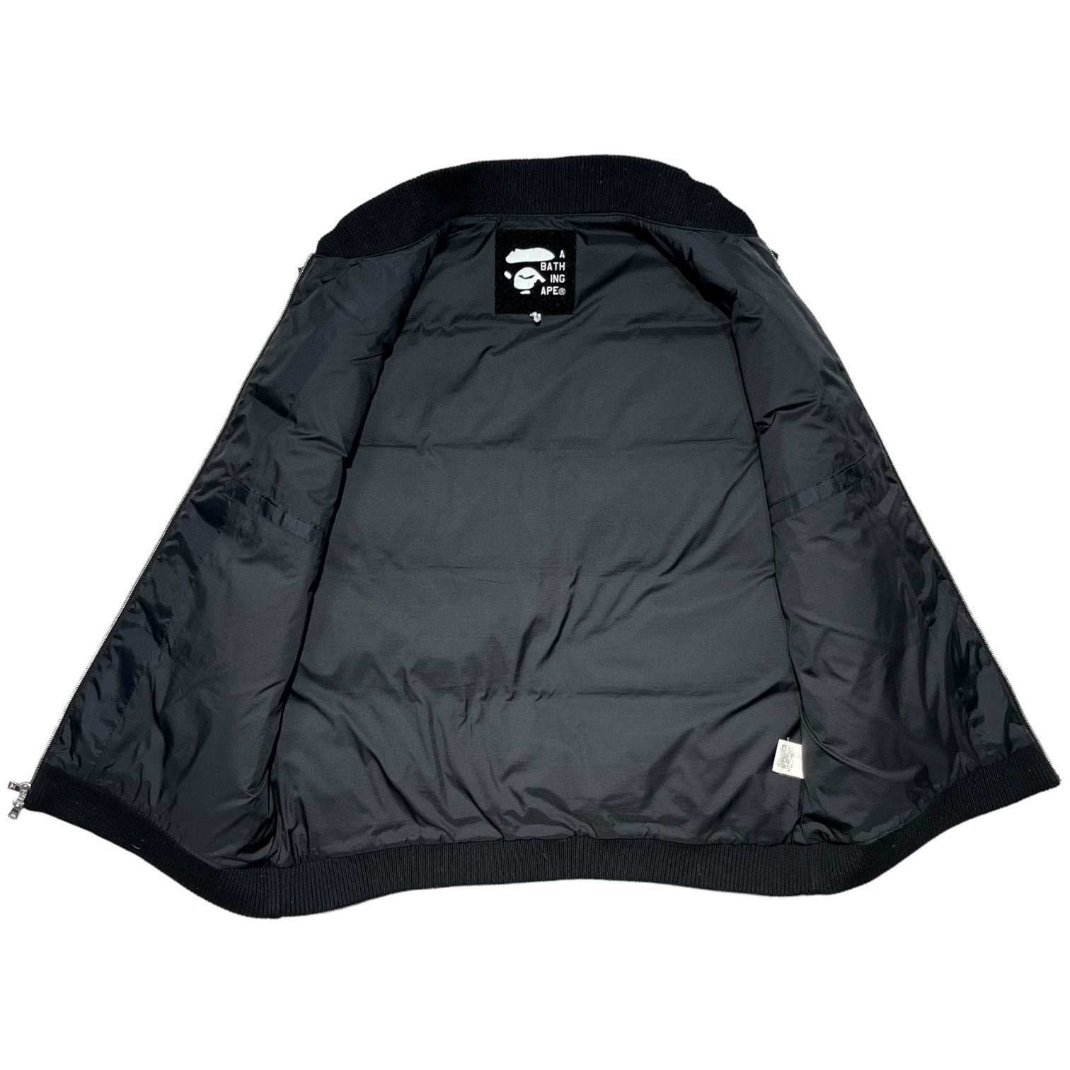 A BATHING APE(アベイシングエイプ) 90's face quilted down vest フェイズ キルティング ダウン ベスト L ブラック 初期 90年代