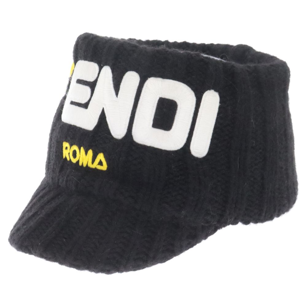 フェンディFENDI ユニセックス　ニット帽　ブラック　極美品 FENDI - フェンディ FENDI ニットキャップの通販 by KOMEHYO ONLINE
