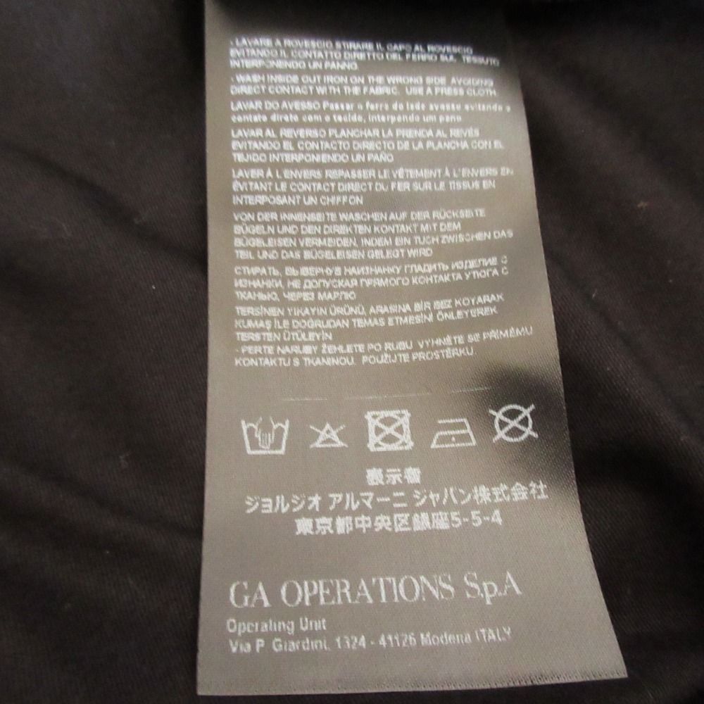 美品 GIORGIO ARMANI ジョルジオアルマーニ ロゴ刺繍 ストレッチ  