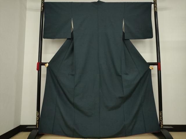 平和屋着物○男性 塩沢紬 アンサンブル 110亀甲 総詰め 証紙付き 正絹 逸品