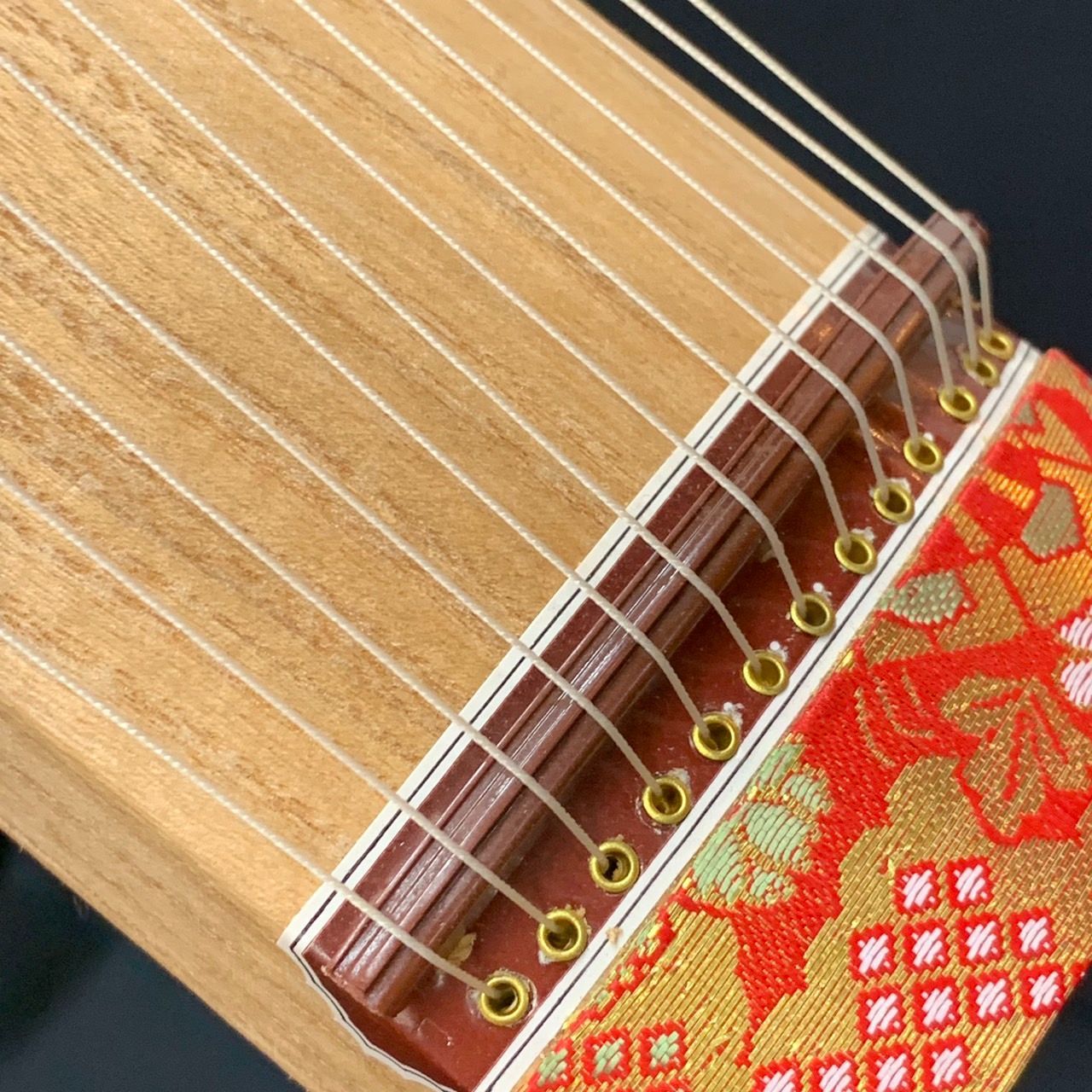 お琴 ミニお琴 昭和レトロ 短琴 和楽器 弦楽器 十三弦 箱付き