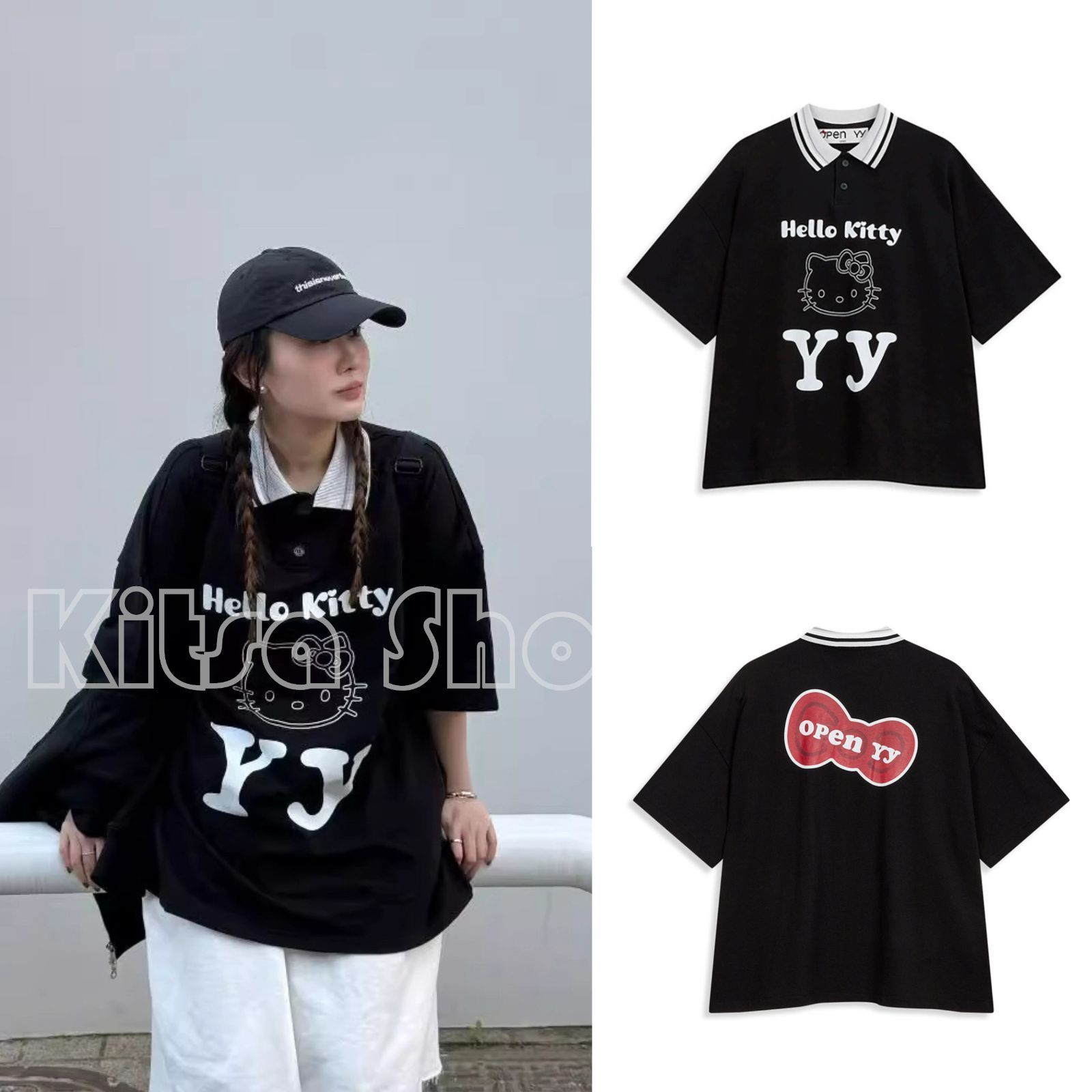 OPEN YY × Hello Kitty ポロシャツ