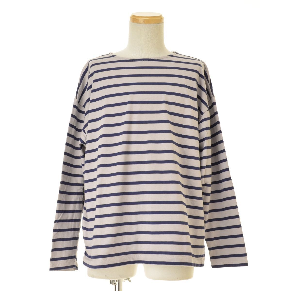 【AUBERGE】COCO バスク ボーダーボートネック長袖Tシャツ
