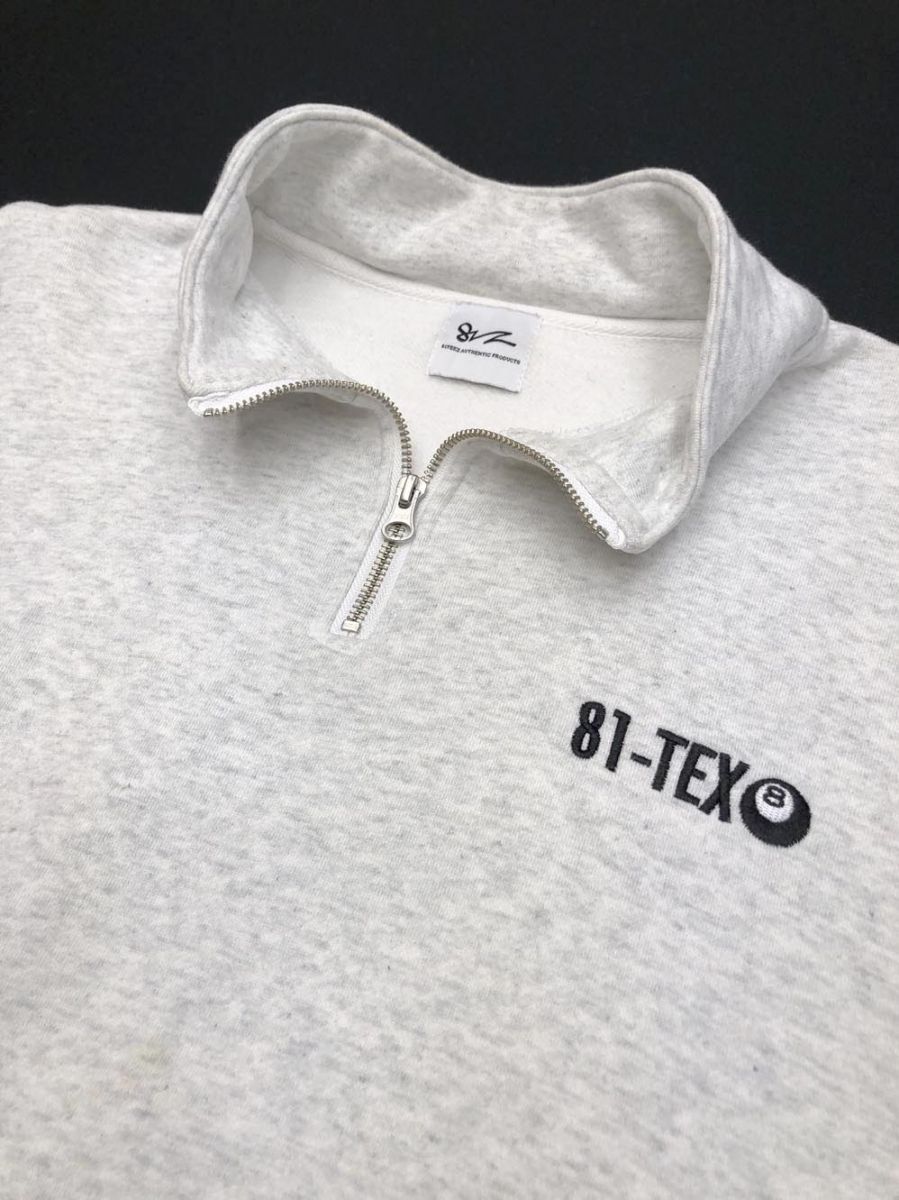 81teez ハーフジップスウェット 81TEEZ ハイチーズ ハーフジップ スウェット グレー ◇□メンズ