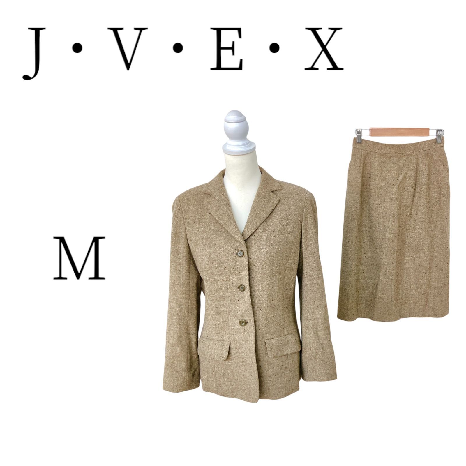 J V E X スカートセットアップ ベージュ INU5_21