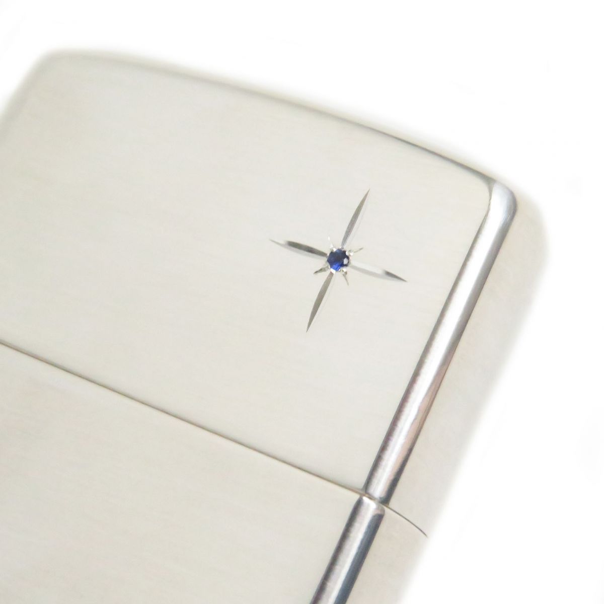 未使用品□ZIPPO ジッポ 純銀 スターリングシルバー 天然石 1P 