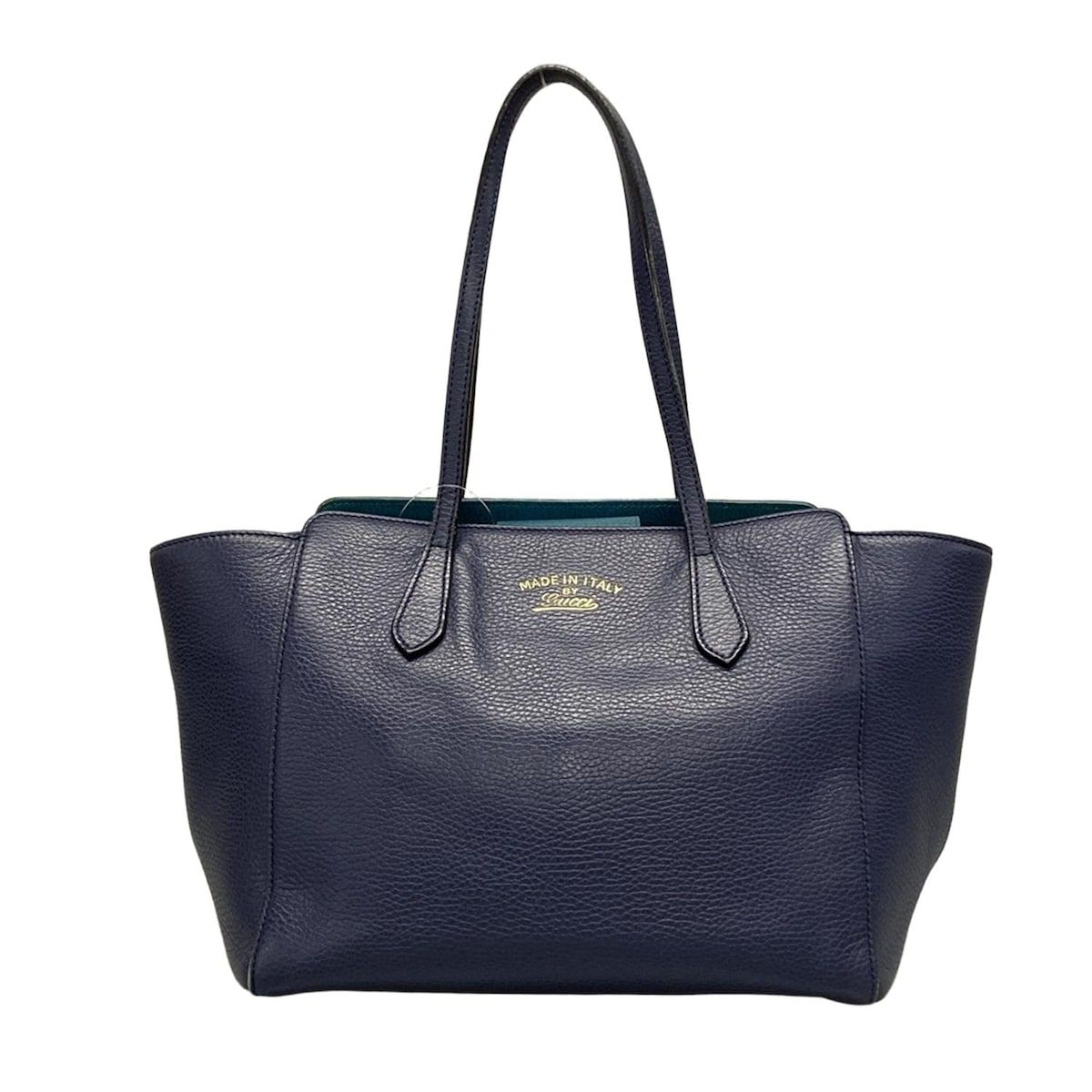 GUCCI グッチ トートバッグ スウィングミディアムトート 354408 ターコイズブルー レザー