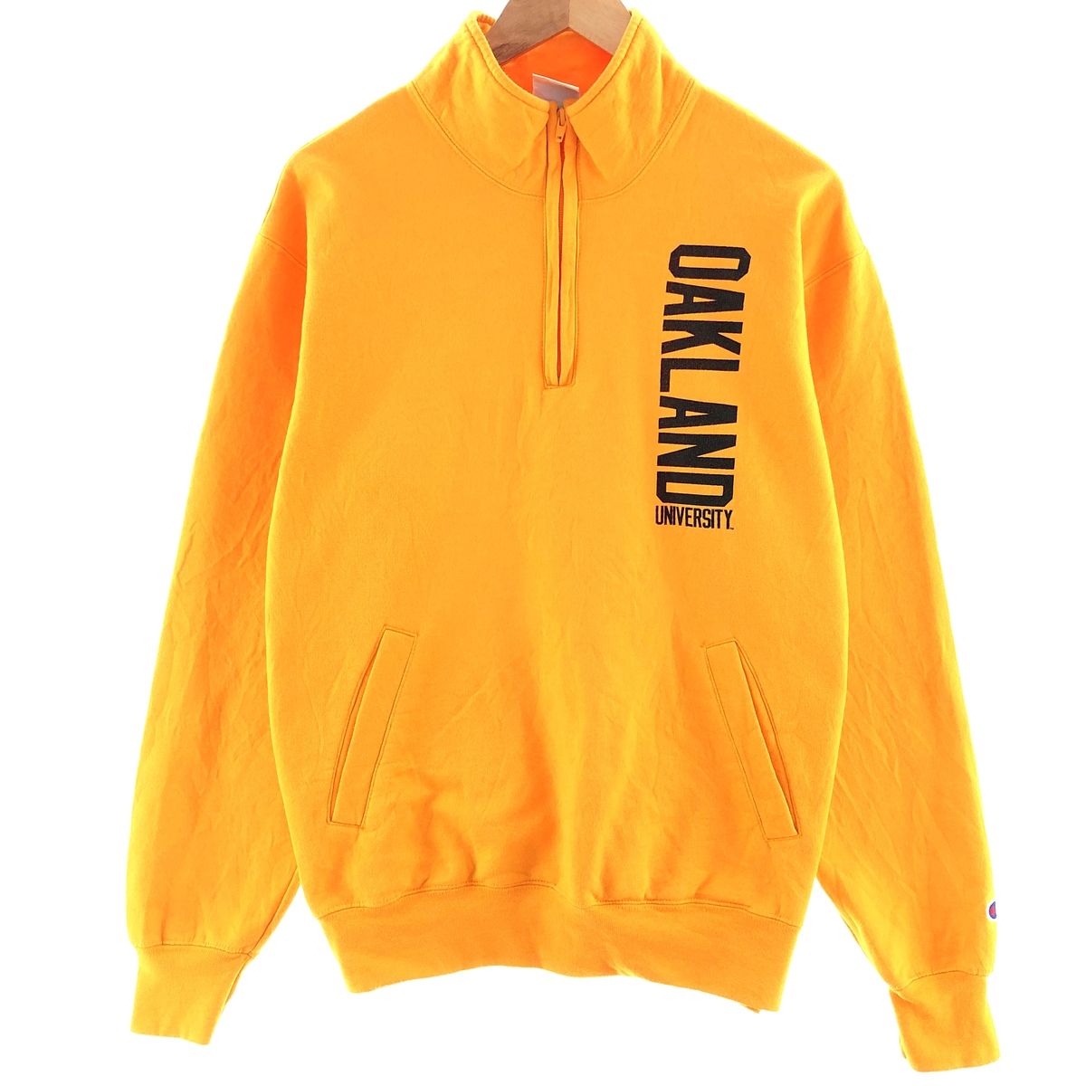 古着 チャンピオン Champion ECO FLEECE カレッジ ハーフジップスウェットシャツ トレーナー メンズL/eaa381094