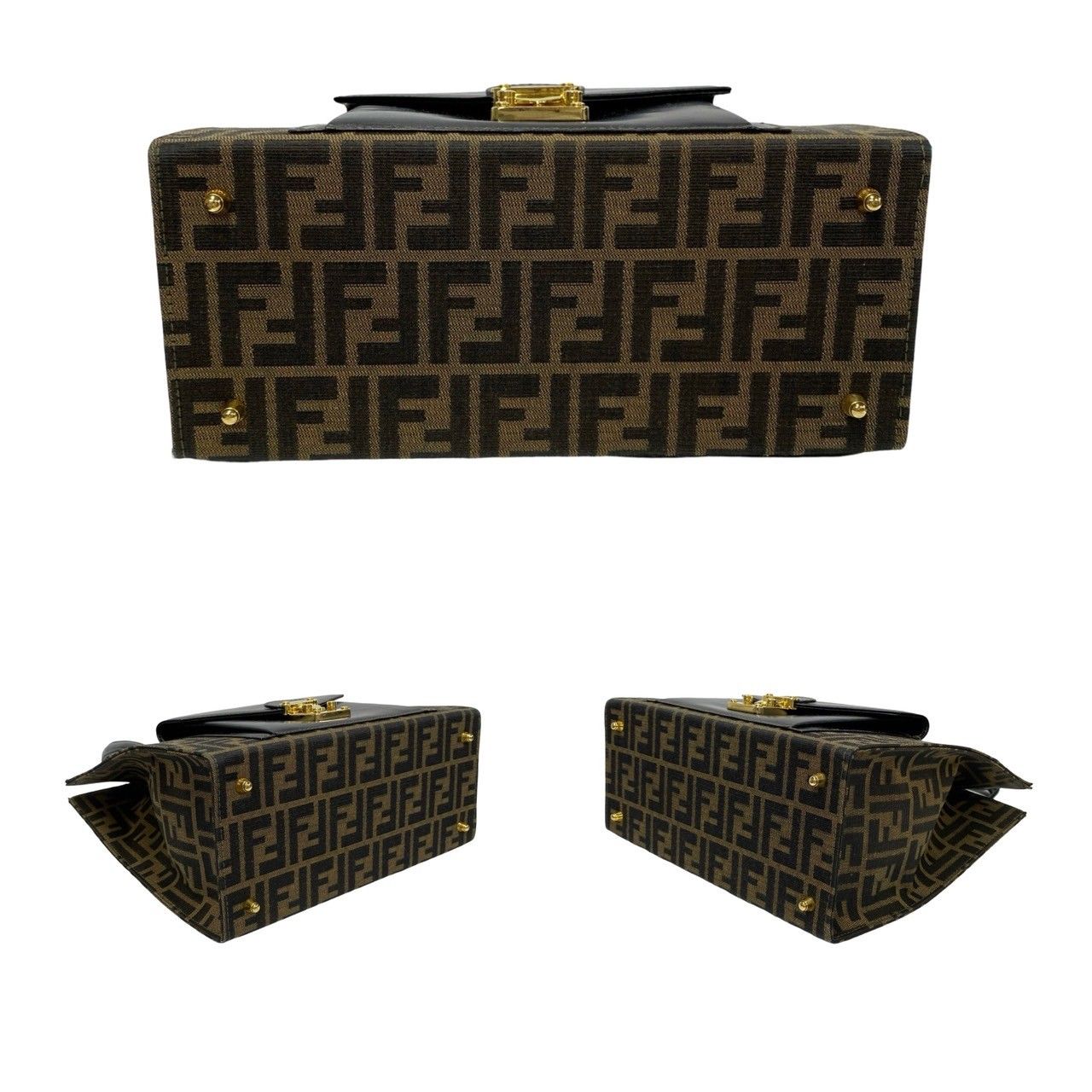 FENDI ズッカ柄 ショルダーバッグ FF金具付き ヴィンテージ 2way FENDI フェンディ ズッカ柄 2WAY ショルダーバッグ キャンバス