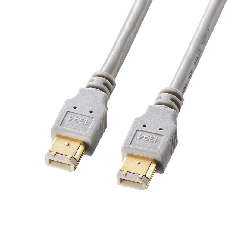 まとめ買い サンワサプライ IEEE1394ケーブル 6pin-6pin 2m ライトグレー KE-1394-2K ×3セット