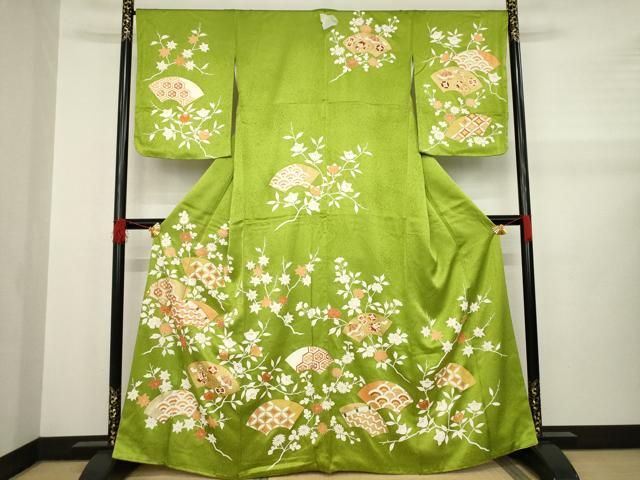 ※Senページ：A-1459 小紋着物 正絹 金彩 雪輪 花鳥紋 未使用品 小紋 着物 正絹 金彩 雪輪 花鳥紋 未使用品 A-1459 - メルカリ