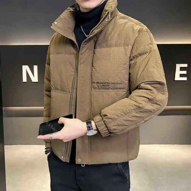 春 コーデ メンズ 服 シンプル ファッション オシャレ 大人 かっこいい 大きいサイズ ストリート 紳士服 ダウン ジャケット 冬 ハイエンド スタンドカラー