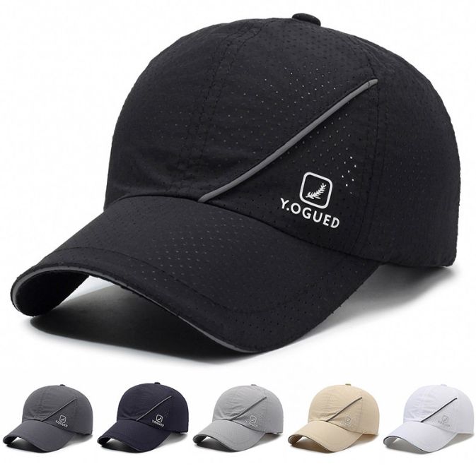 夏の新型の男の人の野球帽は長くて長いつばの速乾帽子屋外のレジャー運働は空気を通して百に合わせるアヒルの舌打ち帽です