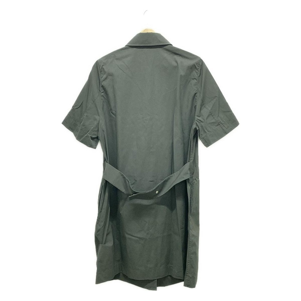 BURBERRY Burberry バーバリー ワンピース サイズ38 M レディース - ダークグリーン レギュラー 半袖 ひざ丈 シャツワンピ