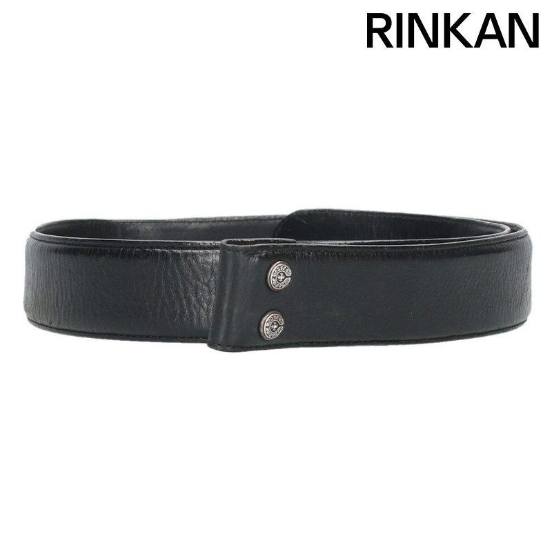 クロムハーツ 1.5 STRAP|1.5inchスクロールレーベルリベッツ レザーベルト メンズ 32